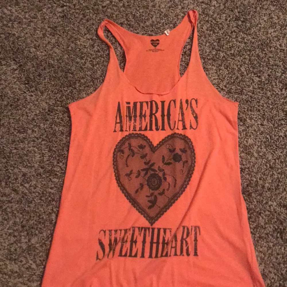 Orange racer back tank